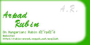 arpad rubin business card